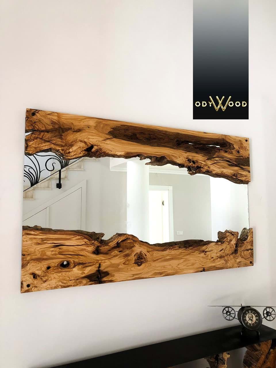 Custom Order Wood Mirror resmi